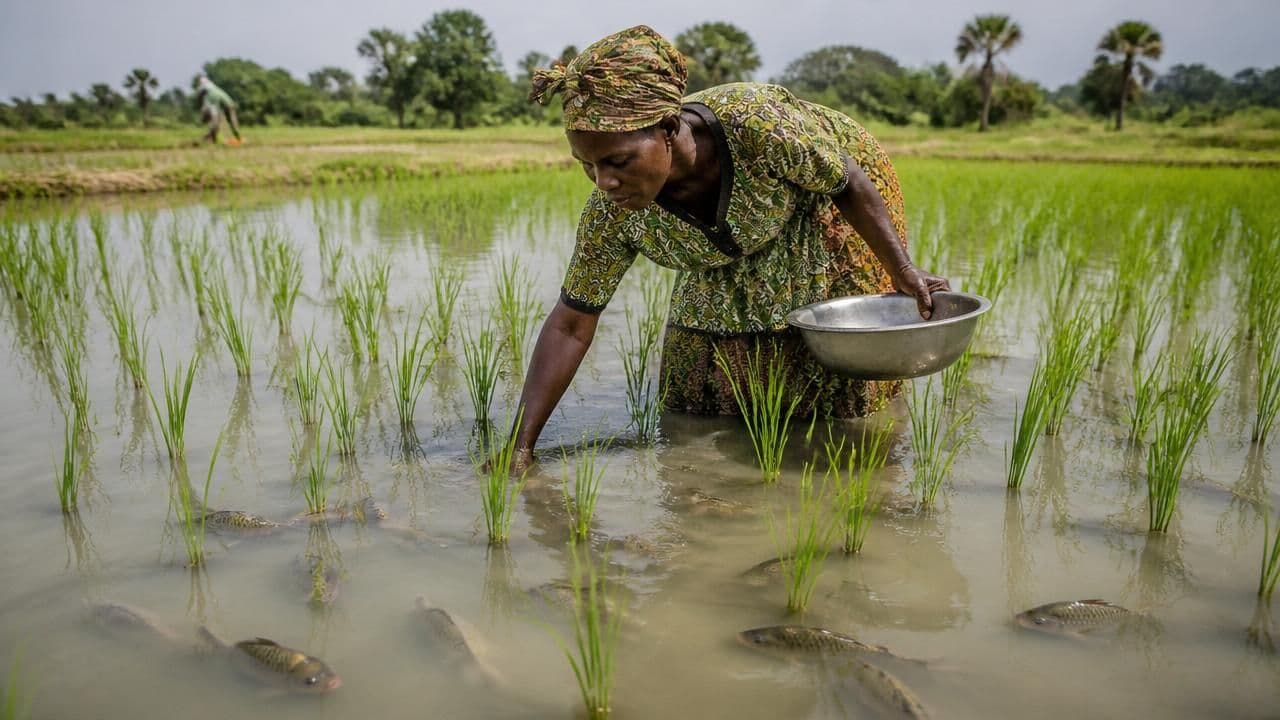 Senegal's Rice-Fish Farming Fights Parasitic Worms, Boosts Food Security