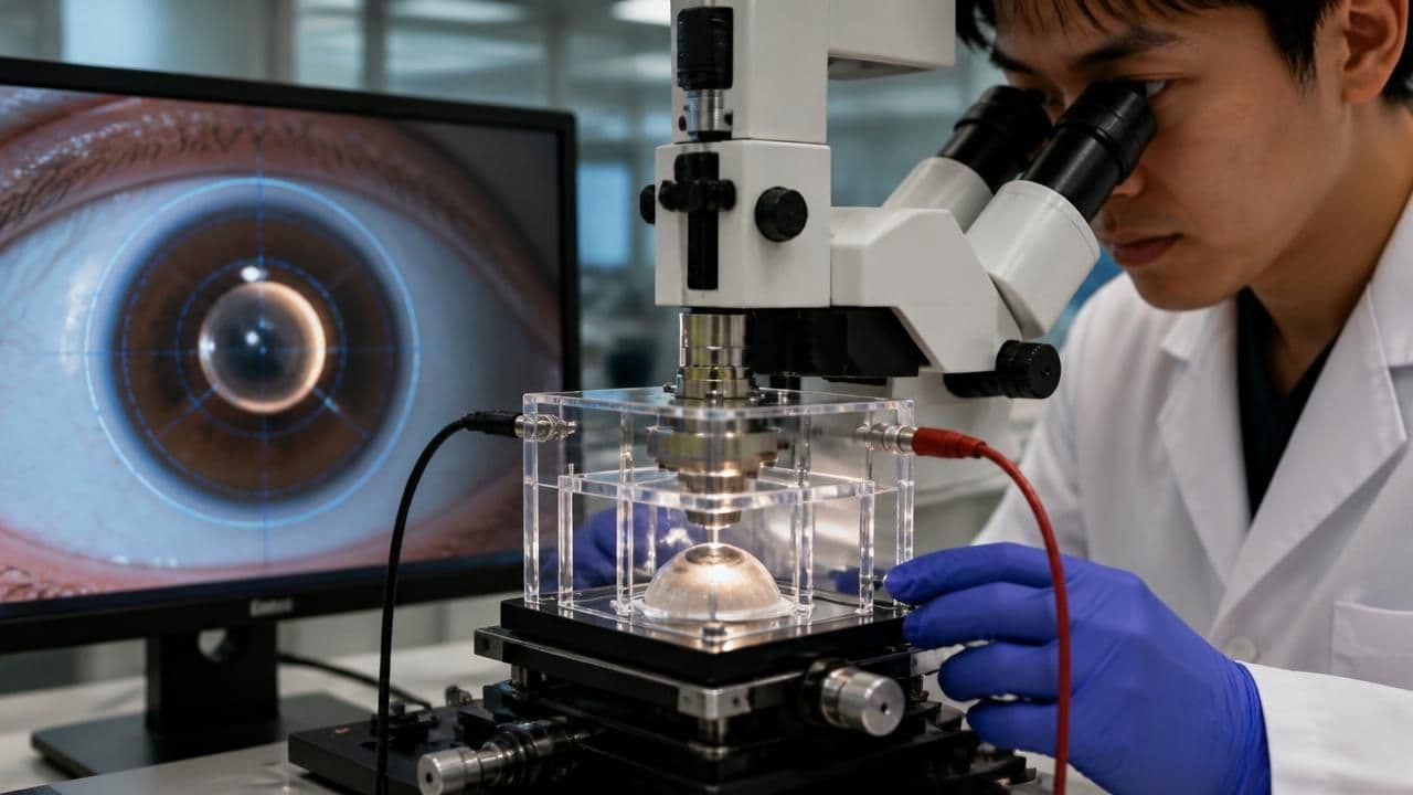 Electrified Platinum Lens May Reshape Corneas Without Lasers or Incisions