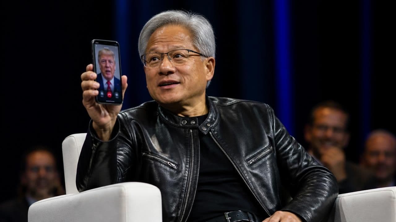 Trump and Huang Unite Onstage Against AI Doomers as Robots 'Hoax' Claims Ignite Debate