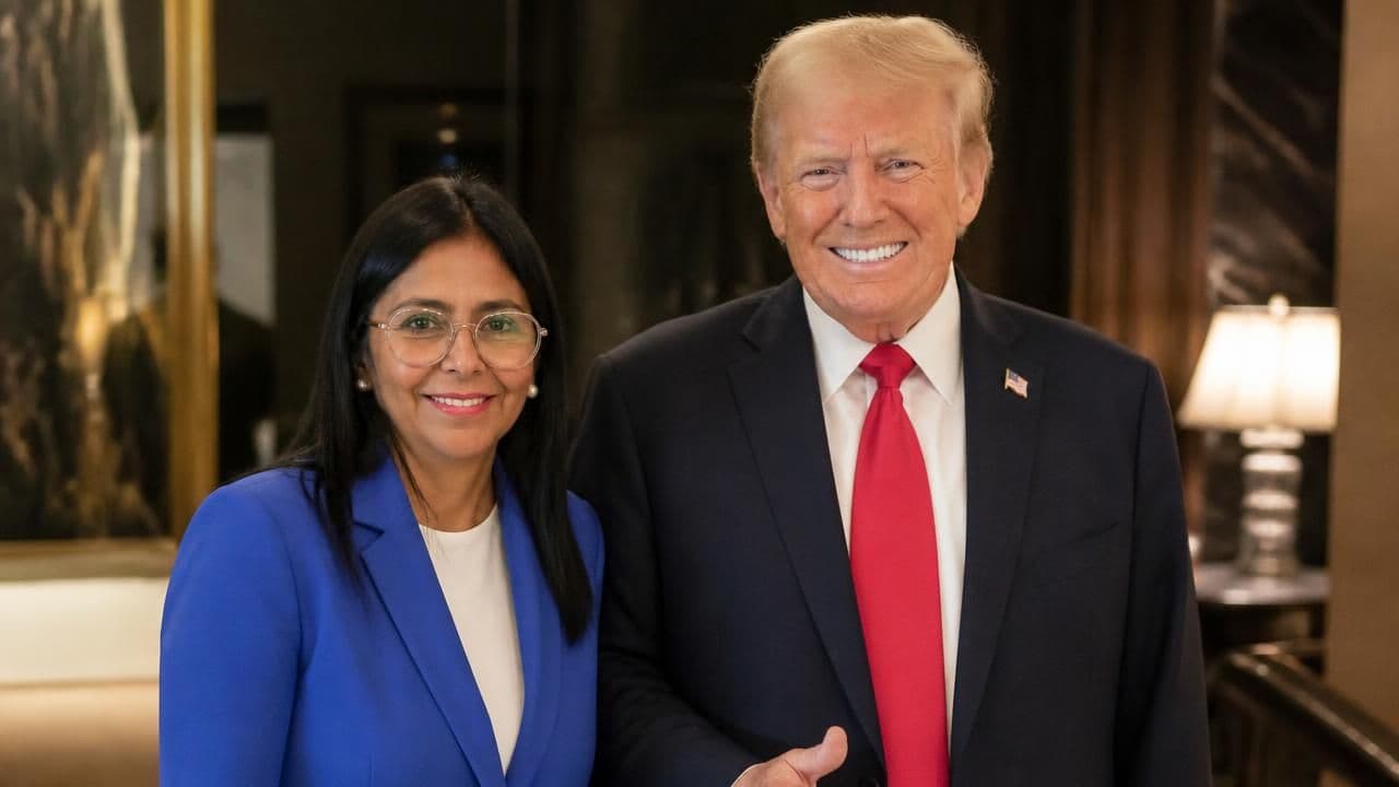 Delcy Rodríguez hails 'historic' Trump meeting in New York as Maduro sits in Brooklyn jail