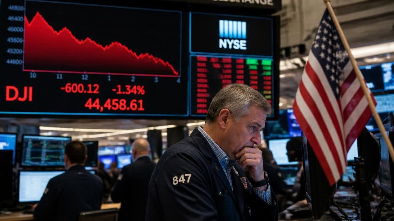 Tech Selloff Deepens as AI Doubts Mount; Dow Drops 600 Points, Investors Flee to Bonds