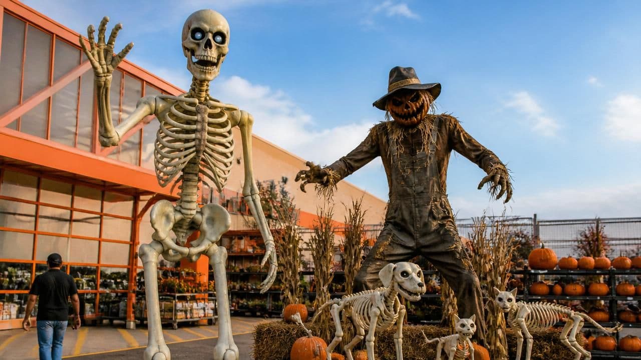 Home Depot's Viral 12-Foot Skelly Returns with Talking Tech and New Friends for 2026