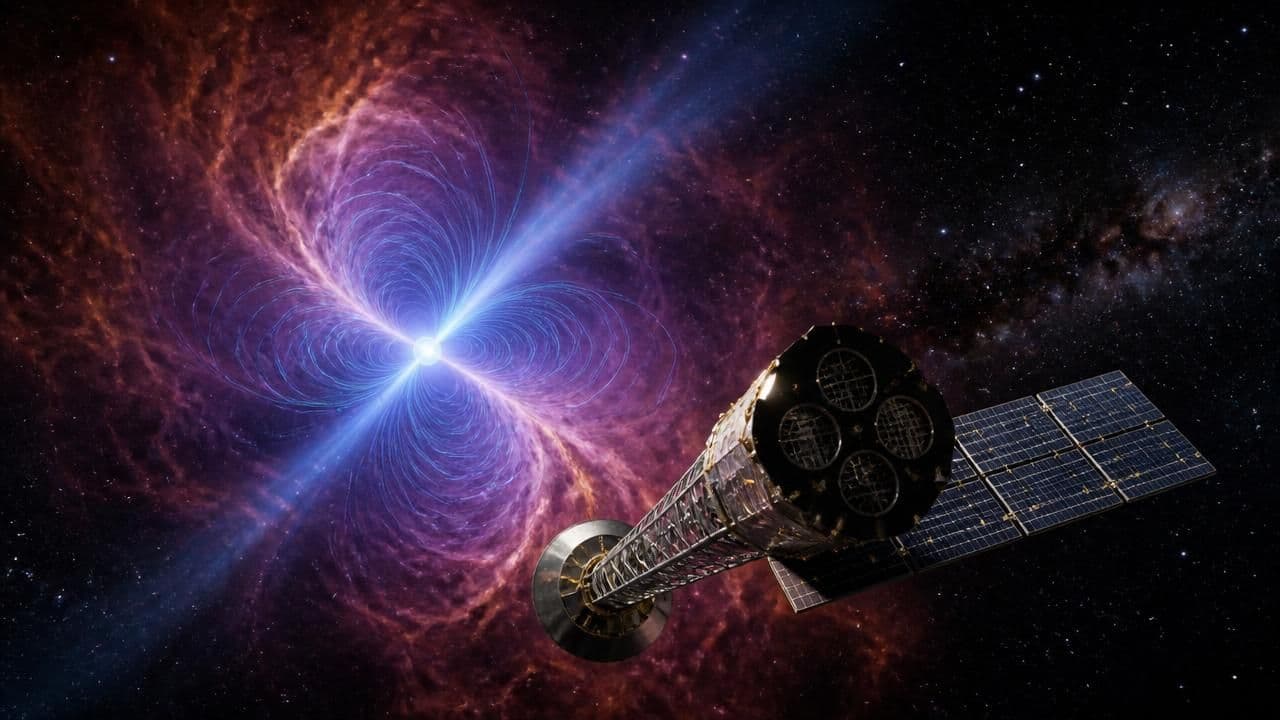 NASA's IXPE Maps Magnetic Heart of Lighthouse Nebula Pulsar for First Time