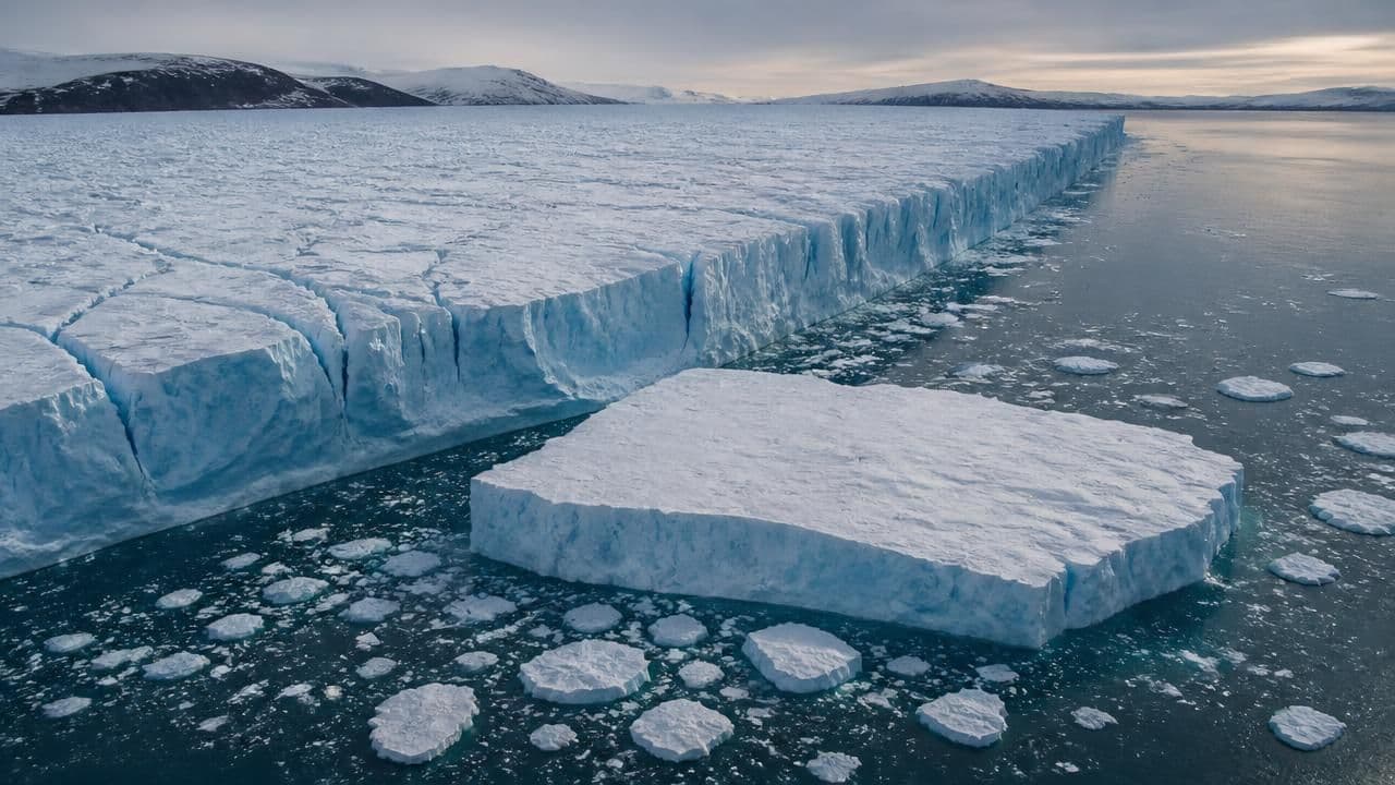 Manhattan-Sized Ice Island Breaks Free from Greenland's Petermann Glacier