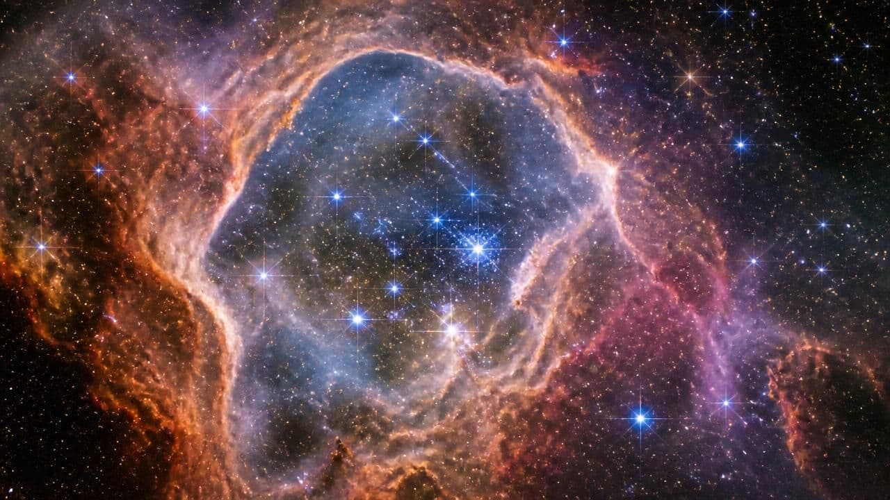 Hubble Unveils Superbubble Scene, Catalogs Half a Million Stars in the Large Magellanic Cloud