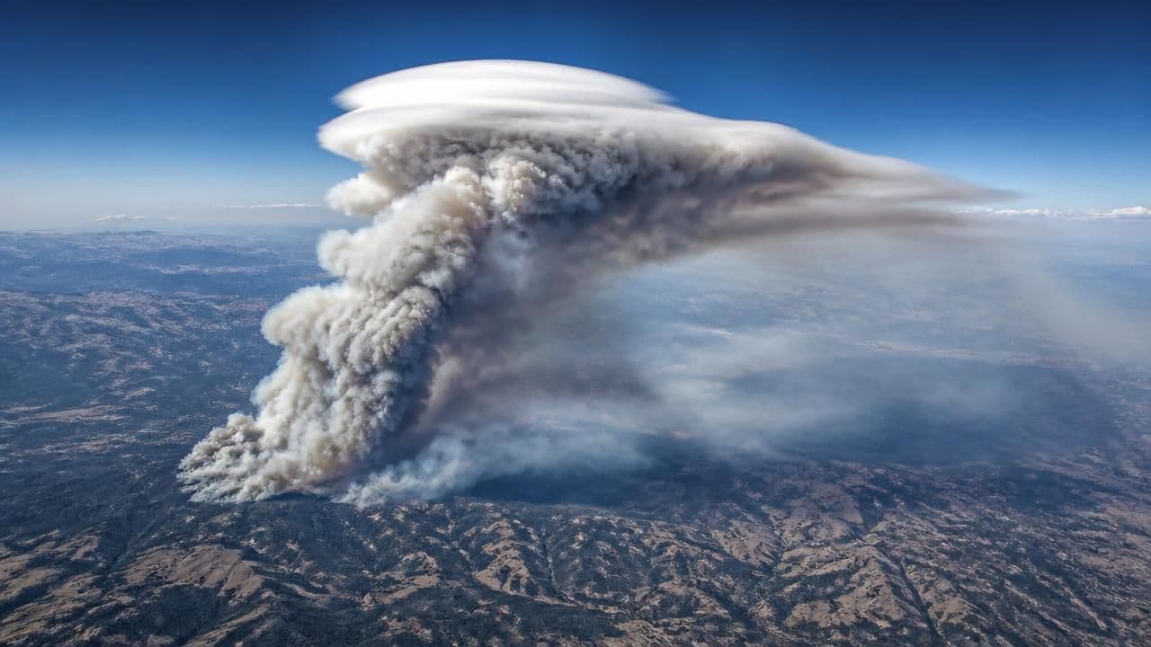 NASA's ER-2 Catches a Fire Cloud Wearing a Pileus as Scientists Probe Wildfire Skies