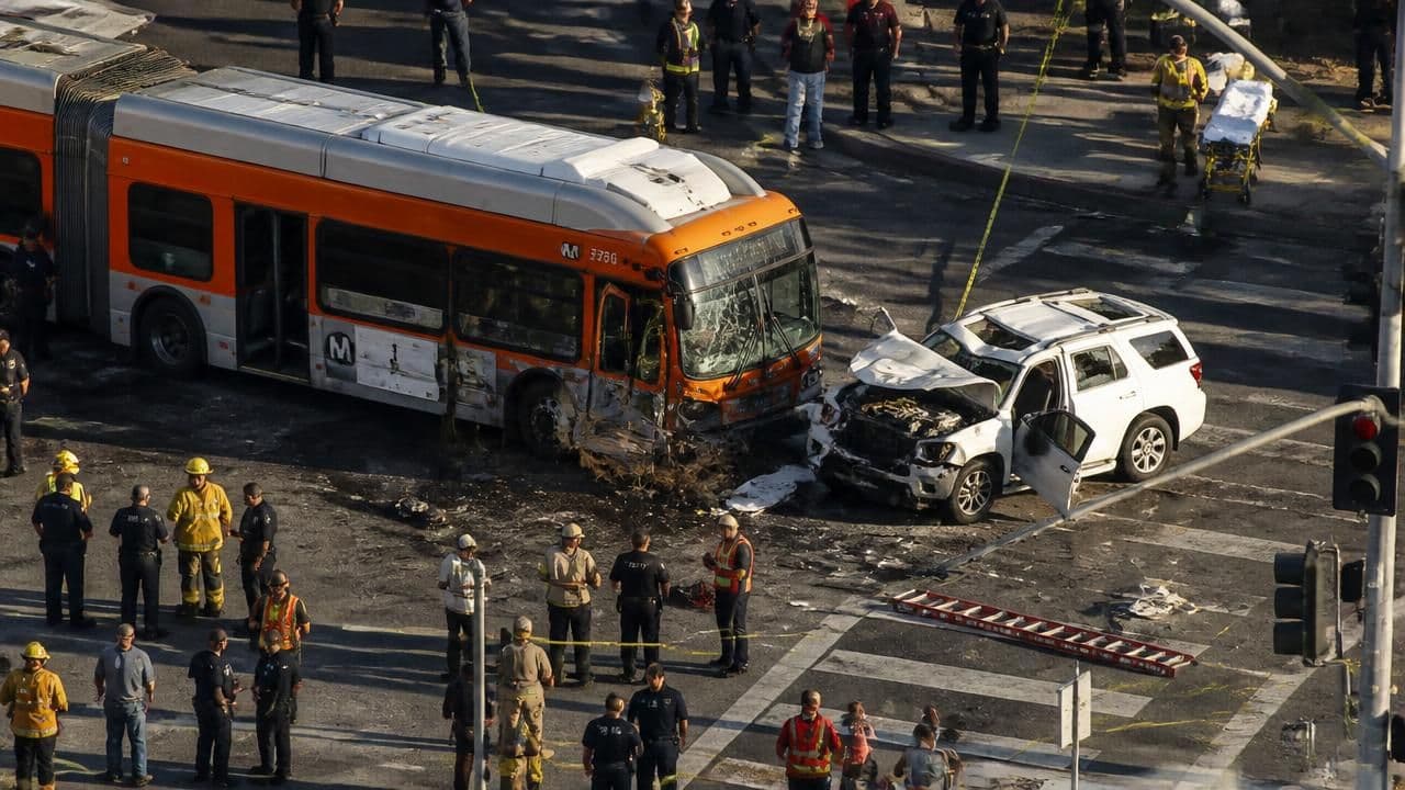 SUV Driver Charged With Murder in LA Bus Crash That Preceded Fatal News Helicopter Downing