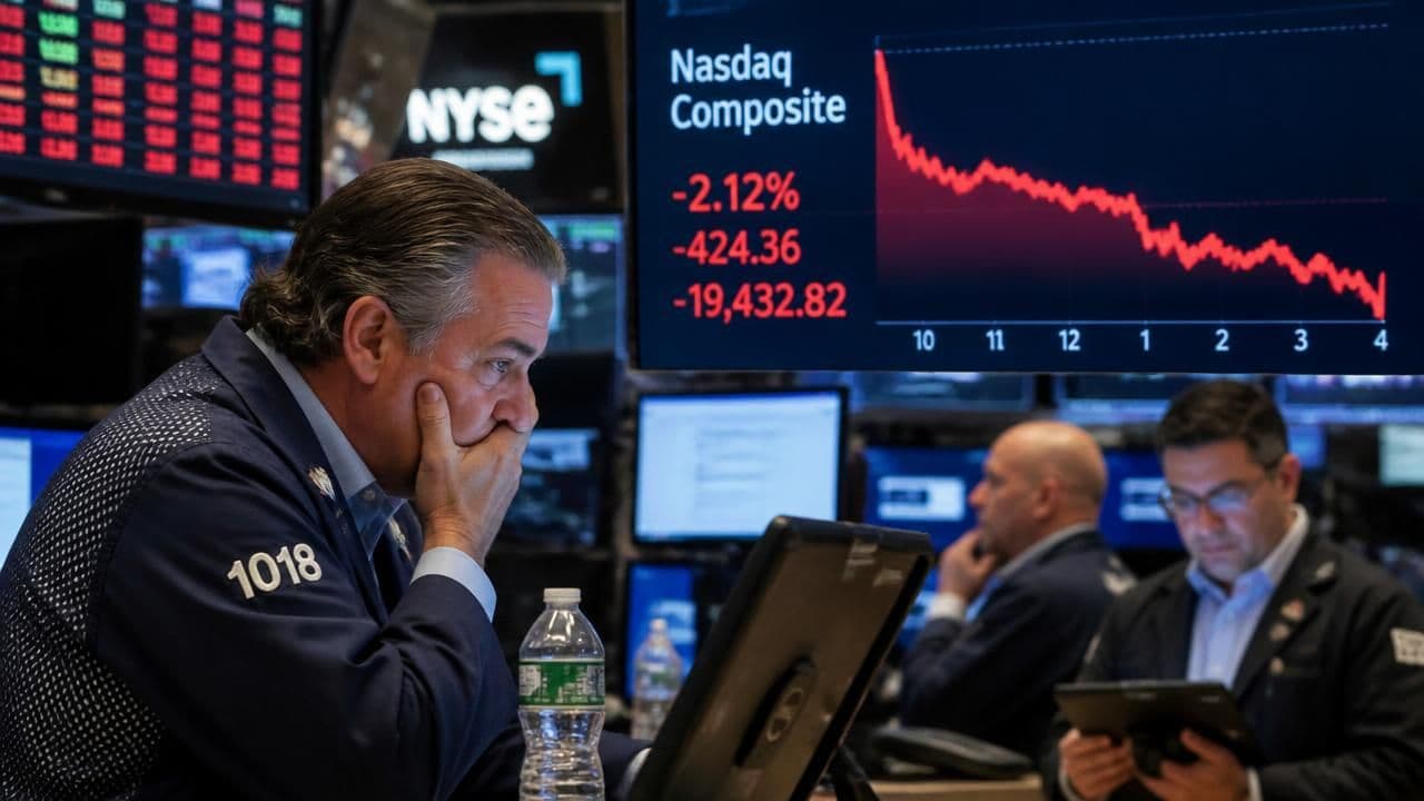 Nasdaq Hits Three-Month Low as Intel's 29% Plunge and Amazon Results Reignite AI Spending Fears